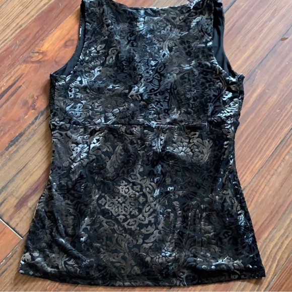 WHBM a black velvet top blouse small - Picture 4 of 6